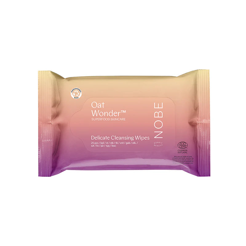 NOBE Superfood Skincare Oat Wonder® Delicate Cleansing Wipes 25pcs