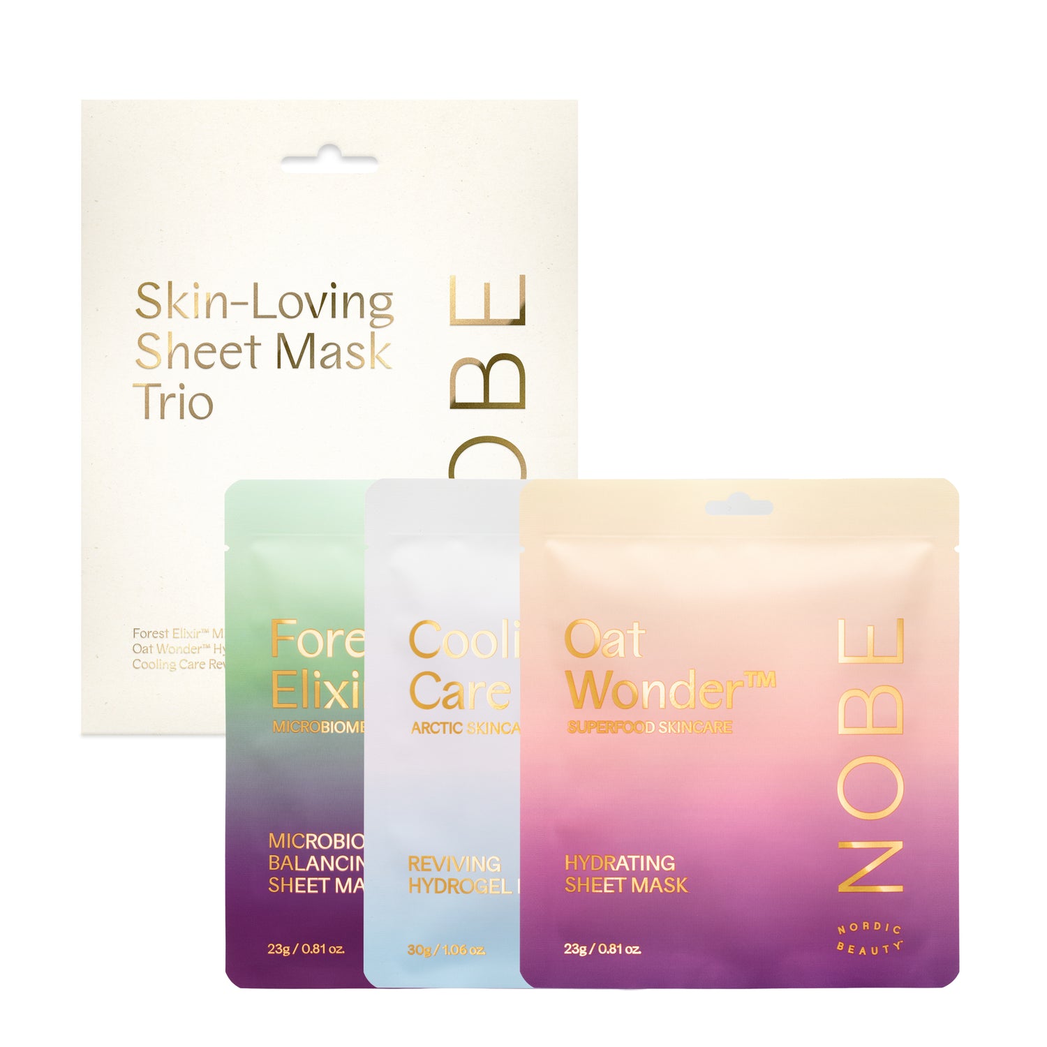 NOBE Skin-Loving Sheet Mask Trio